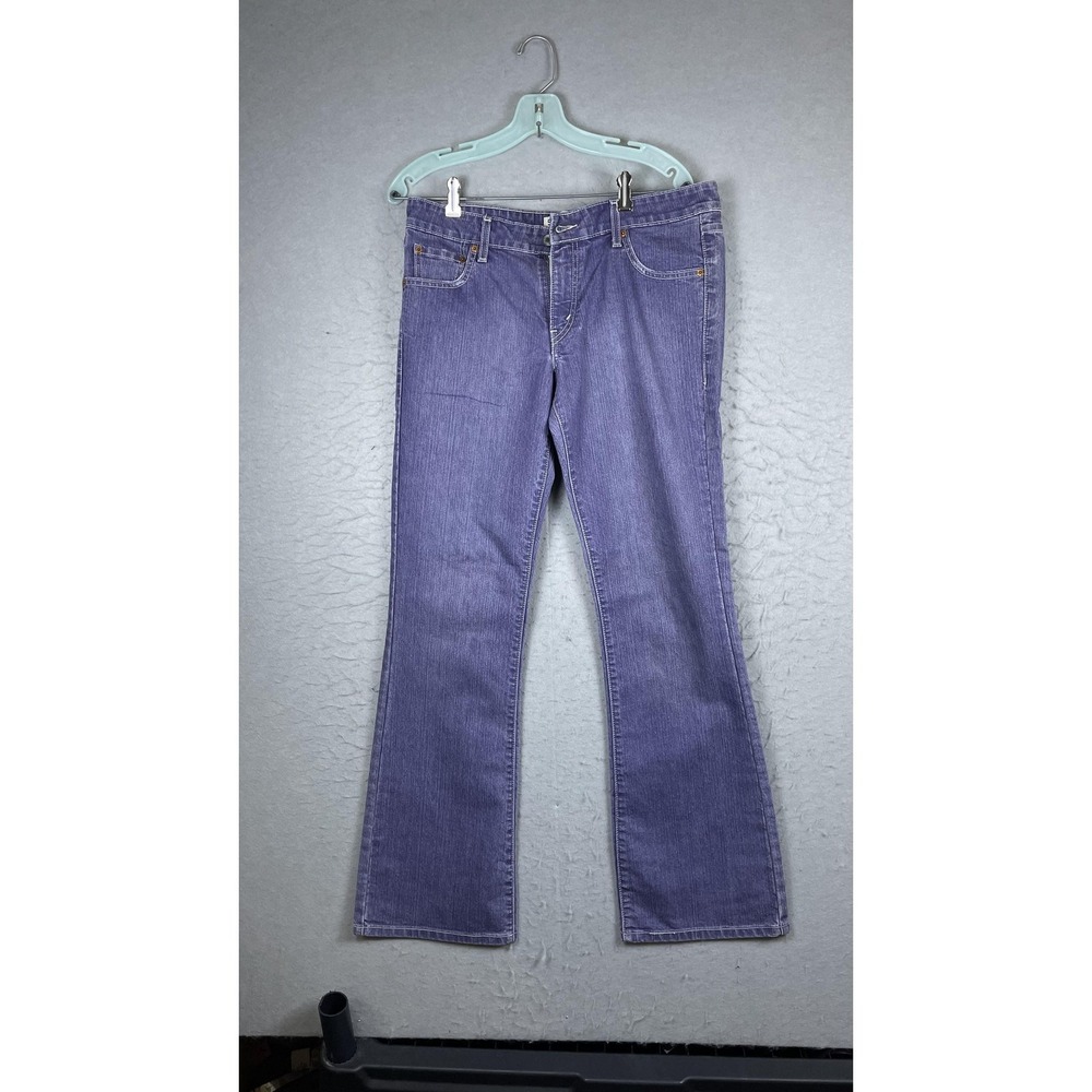 Levi's 518 Superlow Jeans Juniors 11M Purple Bootcut Low Rise Stretch‎ 35x31